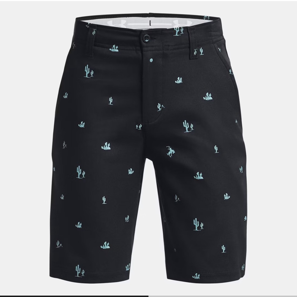 Under Armour Big Kids Junior Boys Cactus Printed Golf Shorts Sz YLG 12-14T